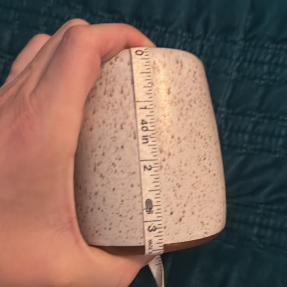 Skiier skiing ceramic mug, Onion River pottery rustic - Picture 5 of 8